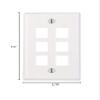 BLKKAP 6-Port Keystone Jack Insert Standard Size RJ45 CAT Network Face Wall Plate, White, 1 Pc(s) view 2