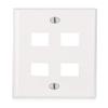 BLKKAP 4-Port Keystone Jack Insert Standard Size RJ45 CAT Network Face Wall Plate, White, 50 Pc(s) view 1