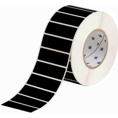 Brady - 148174-EA - Brady THT-18-8117-3 Black Polyester Die-Cut Thermal Transfer Printer Label Roll - 3 in Width - 1 in Height - 54809
