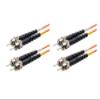 SpeedyFiberTX - 2-Pack 50 Meter Multimode OM1 Duplex ST to ST Fiber Patch Cable, Corning OM1 62.5/125 Optical Fiber, Orange Riser OFNR Cable Jacket view 1