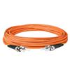 SpeedyFiberTX - 2-Pack 50 Meter Multimode OM1 Duplex ST to ST Fiber Patch Cable, Corning OM1 62.5/125 Optical Fiber, Orange Riser OFNR Cable Jacket view 3