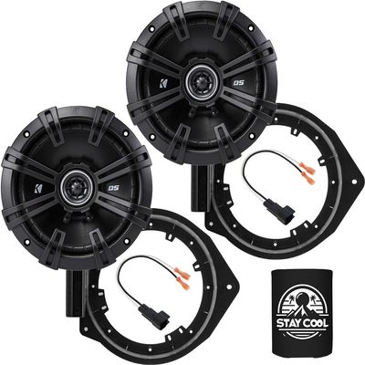 KICKER Front Door 6.75 Speakers Kit for Chevrolet Camaro (w/o BA) 2010-2015 Upgrade Kit - Pair of DS Series 6 3/4 Inch Coaxial Speakers with Adapters and Harnesses - DSC670, 43DSC6704