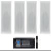 Rockville (4) JBL Control 128 WT 8" 50w Commercial 70v in-Wall Speakers Bundle Amp for Restaurant (5 Items) view 1