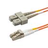 SpeedyFiberTX - 1-Pack 200 Feet Multimode OM1 Duplex SC to LC Fiber Patch Cable, Corning OM1 62.5/125 Optical Fiber, Orange Riser OFNR Cable Jacket view 1