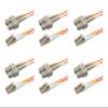 SpeedyFiberTX - 6-Pack 125 Meter Multimode OM1 Duplex SC to LC Fiber Patch Cable, Corning OM1 62.5/125 Optical Fiber, Orange Riser OFNR Cable Jacket view 1