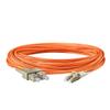 SpeedyFiberTX - 6-Pack 125 Meter Multimode OM1 Duplex SC to LC Fiber Patch Cable, Corning OM1 62.5/125 Optical Fiber, Orange Riser OFNR Cable Jacket view 3