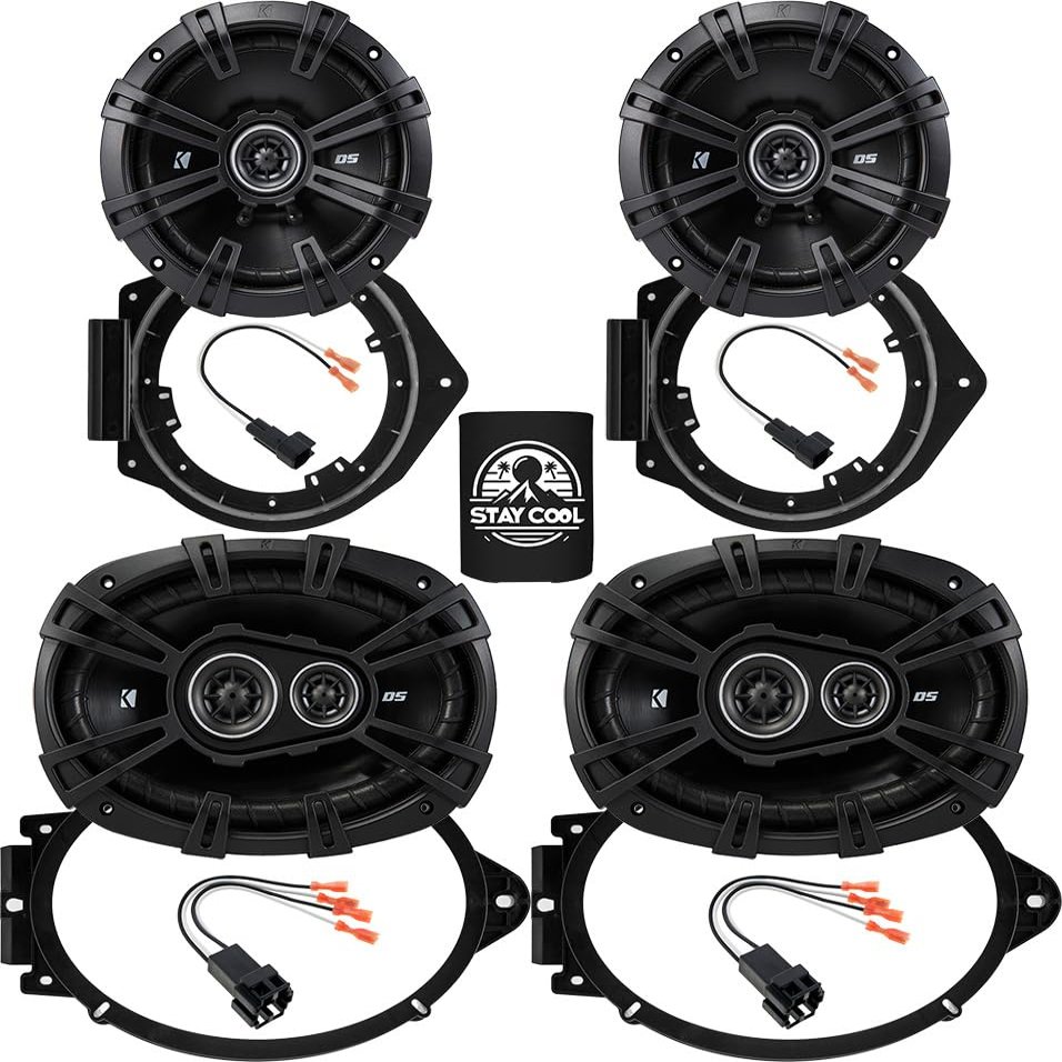 Kicker Speakers 6.75 & 6X9 inch for Chevrolet Camaro(w/o Boston Acoustics)2010-2015 Upgrade Kit-2 Pairs of DS Series with Adapters and Harness,Car Audio Front Door & Rear Deck Speaker DSC670 & DSC6930