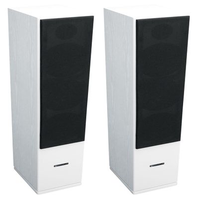 Rockville RockTower 68W White Tower Speakers Passive 8 Ohm, 2-Pack