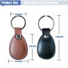 hecere Genuine Leather RFID Key Fob Tag IC ISO14443A UID Changeable Sector0 Block0 Rewritable for Access Control 1pcs/lot (black IC Keychain, Oval) view 4