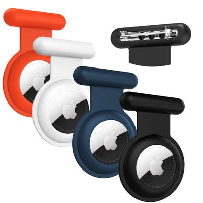 Airtag Holder for Kids Hidden-4 Pack Apple Air tag Holder Kids GPS Tracker Case,Kids Airtag Holder,The Hidden Air Tags with pin is,sutable for Children, Elderly, Backpack,Luggage.