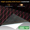 FOCEAN Boat Flooring EVA Foam Boat Decking Marine Mat Non-Slip Self-Adhesive Flooring Sheet for Motorboat Kayak Surfboard Garden Swimming Pools, 94.5''x 15.7'', Black with Red Lines view 2