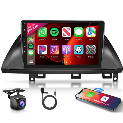 2+64G for Honda Odyssey 2005-2010 Android Car Stereo Support Wireless Carplay&Android Auto with 10.1 inch Touchscreen GPS Navigation Bluetooth USB WiFi FM/RDS Radio Receiver Backup Camera Head Unit