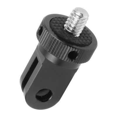FEICHAO 1/4" Tripod Adapter Mount Aluminum Alloy Reinforcable Mini Connector Compatible with Hero Osmo Action 4 X4/3 Sport Camera (Black)