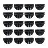 Wire Cube Connectors for Modular Storage Shelving, 20 Pcs Black Semi-Circle PP Replacement Clips for Wire Cube Organizers and Closet Shelves view 1