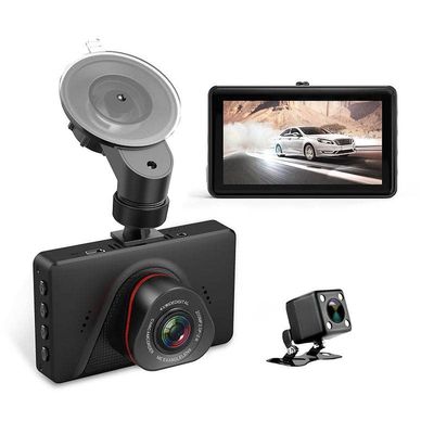 LFGUD Front and Rear Dual Dash Camera for Cars, Super Night Vision, 1080P FHD Dashboard Camera with G-Sensor, 3.0inch IPS Screen, 140Wide Angle Monitoring Range, Real-time Motion Monitoring