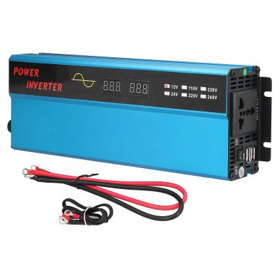2000W Peak Inverter Professional-Grade Voltage Converter Sine Wave Inverter,Pure Sine Wave Inverter, DC 12V to AC 110V 220V for Home Solar System Car Truck RV (DC12V to AC 110V), Pure Sine Wave