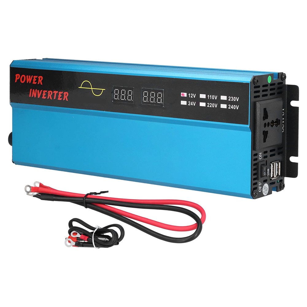 2000W Peak Inverter Professional-Grade Voltage Converter Sine Wave Inverter,Pure Sine Wave Inverter, DC 12V to AC 110V 220V for Home Solar System Car Truck RV (DC12V to AC 110V), Pure Sine Wave