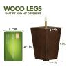 Yes4All 4-Inch Square Wooden Furniture Legs Set of 4, Brown Mid-Century Modern Feet for Sofa, Ottoman, Bench, Dresser, and Table Risers with Adjustable Levelers for Stability and Floor Protection view 2