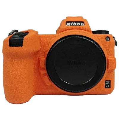 CLKSUMFE Shell for Nikon Z6II Z7II, Camera Soft Silicone Protective Cover Case for Nikon Z6II Z7II-Orange