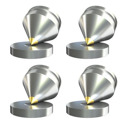 Xirhhur 4Pcs Speaker Spikes Floor Protectors Shockproof Speaker Isolation Spikes with Base Pad for Speaker,Subwoofer,Amplifier,Turntable,Recorder CD DAC with 3m Adhesive (Silver)