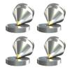 Xirhhur 4Pcs Speaker Spikes Floor Protectors Shockproof Speaker Isolation Spikes with Base Pad for Speaker,Subwoofer,Amplifier,Turntable,Recorder CD DAC with 3m Adhesive (Silver) view 1