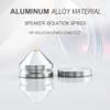Xirhhur 4Pcs Speaker Spikes Floor Protectors Shockproof Speaker Isolation Spikes with Base Pad for Speaker,Subwoofer,Amplifier,Turntable,Recorder CD DAC with 3m Adhesive (Silver) view 2