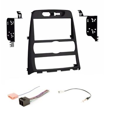 Double Din Car Stereo Radio Dash Kit, Wire Harness, and Antenna Adapter Combo Made for 2010 2011 Hyundai Genesis Coupe w/Auto A/C