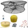 KUFA Sports Foldable Prawn Trap (Stretched Mesh Size:1-3/4") with 400' Rope, Yellow Float, Bait Bag & Harness Combo PRN59+PNP3+HA2 view 1