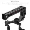 Andoer Aluminum Alloy Camera Cage + Top Handle Set Replacement for Canon EOS R5 R6 DSLR Camera with 1/4 Inch Screw Holes Dual Cold Shoe Mounts Camera Video Rig view 2