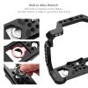 Andoer Aluminum Alloy Camera Cage + Top Handle Set Replacement for Canon EOS R5 R6 DSLR Camera with 1/4 Inch Screw Holes Dual Cold Shoe Mounts Camera Video Rig view 3