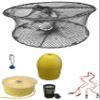 KUFA Sports Foldable Prawn Trap (Stretched Mesh Size:1-3/4") with 400' Rope, Yellow Float, Bait Bag & Harness Combo (PRN59+PHPH1) view 1
