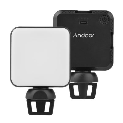 Andoer Andoer W36 Mini LED Video Light Portable Photography Light with 5600K Color Temperature Adjustable Brightness 3 Cold Shoe Mount for Live Stream Video Shooting Video Conference