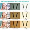 Andoer Flexible Double Arms LED Fill Light Bi-Color Dimmable Beauty LED Video Lights 3200K-4500K-5600K 3 Light Modes 45W with Phone Holder for Portrait Photography Live Streaming Vlogging Makeup view 3