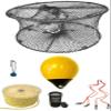 KUFA Sports Foldable Prawn Trap (Stretched Mesh Size:1-3/4") with 400' Rope, Yellow Float, Bait Bag & Harness Combo (PRN59+PHPH38Y) view 1