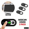 3 Pack Webcam Cover Thin Camera Slider for iPhone Laptop Mobile Tablet 3pcs Webcam Cover Thin Camera Privacy Sticker Slider for Laptop Mobile view 2