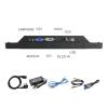 GreenTouch 13.3 Inch 10 Points Open Frame Touch Display, Industrial PCAP Touchscreen Monitor, VGA+HDMI+DVI Port - 16:9 view 2
