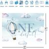 1st Happy Birthday Backdrop for Boy Mr.Onederful Baby Boy Kids One Year Old Party Decorations Banner Supplies Blue Clouds Hot Air Balloon Photography Background Props 5x3ft (EZH0D721UU) view 2
