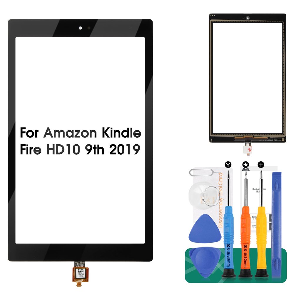 for Amazon Kindle Fire HD 10 9th 2019 Screen Replacement for Fire HD10 M2V3R5 Touch Screen Repair Kits for Amazon Fire HD10 9th Gen Digitizer Replacement Black (No LCD)