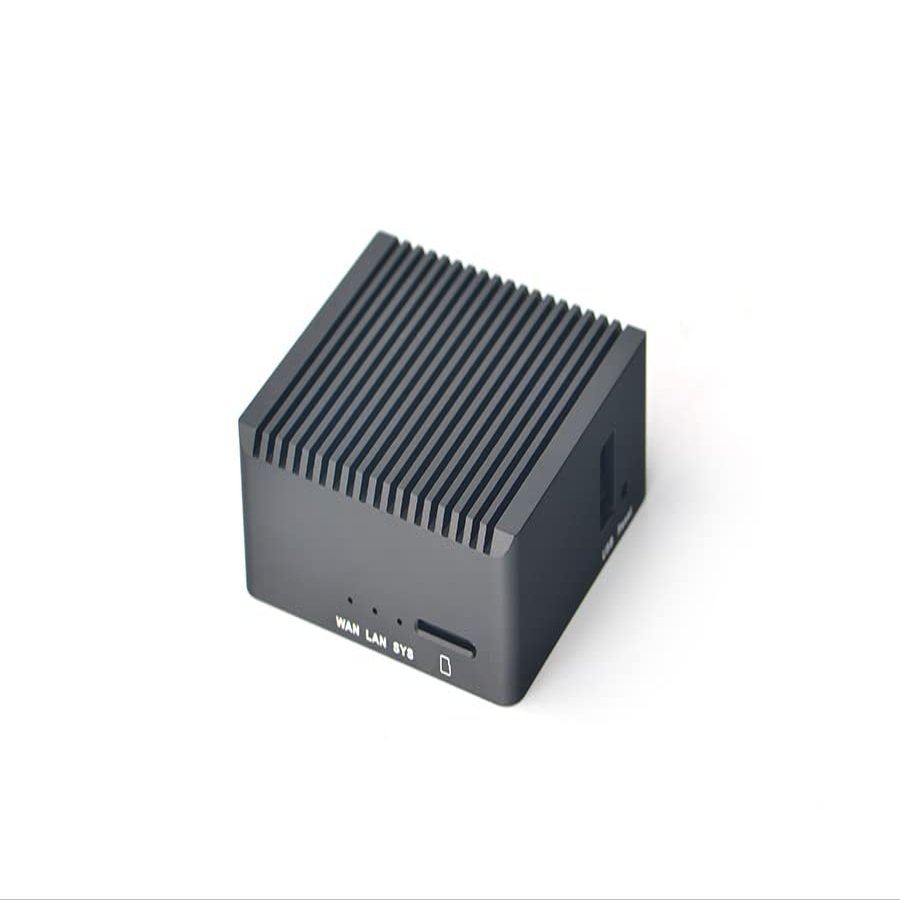 Friendly NanoPi R2S Oficial Metal Shell OpenWrt System RK3328 Mini Router Dual gigabit Port 1GB of Large Memory (R2S Mental Case Kit)