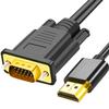 AKWOR HDMI to VGA 6FT, Uni-Directional HDMI Computer to VGA Monitor Cable (Male to Male) Compatible for Desktop, Laptop, PC, Monitor, Projector, HDTV, Raspberry Pi, Roku, Xbox and More view 1