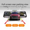 LFGUD 9.66 inch Mirror Dash Cam Dual Lens Front Rear Dash Camera 1080P Anti Glare Glass Voice Control, 140 Degree Wide Angle Monitoring Range, Emergency Lock, Super Night Vision view 2