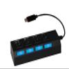 Audiovox Juhubc4av 4-Port USB Hub, Black view 1
