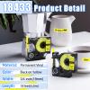 USUPERINK 5 Pack Compatible for Dymo 18433 Black on Yellow 19mm 3/4'' x 5.5m 18' Permanent Vinyl Label Tape Work with Rhino Pro 1000 3000 4200 5000 5200 6000 3M PL200 PL300 Industrial Label Makers view 2
