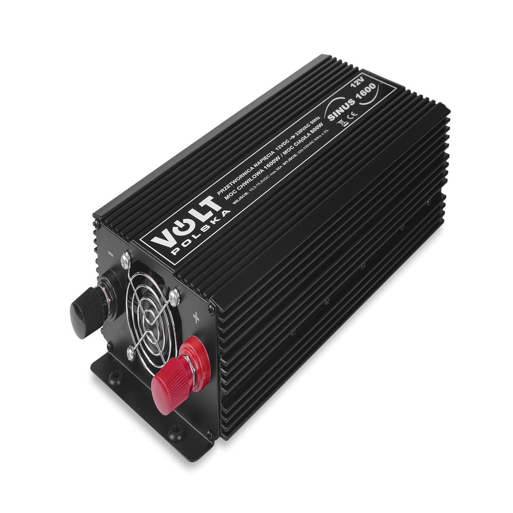 Volt Polska Sinus 1600 12V - Electric Inverter, Adjustable AC Voltage 230V