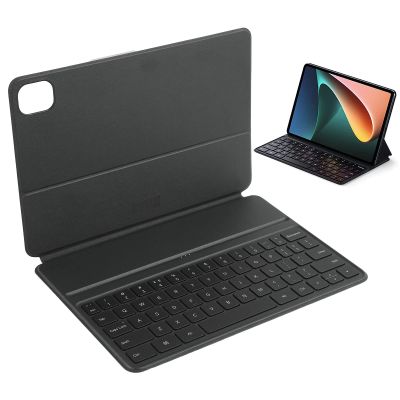 Dpofirs TouchPad Keyboard Case for Pad 5/5 Pro Magic TouchPad, M2107K81RC Slim PU Protective Cover with 63 Keys Magnetically Trackpad Keyboard Tablet Keyboard Cases for