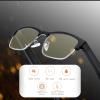 Hilitand Bone Conduction Glasses with Open Ear Headphones, Bluetooth Stereo Audio Glasses with Noise Reduction P5 Semi Rimless Sport Glasses(B Gold) view 2