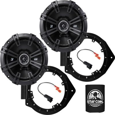 KICKER Speakers 6.5 inch for Chevrolet Silverado 1500 2015-2021 Upgrade Kit - Pair of DS Series with Adapters and Harness, Rear Door Speaker for Chevy 1500 LD/2500 HD/3500 HD (Crew Cab) 43DSC6504