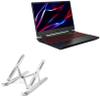 BoxWave Stand and Mount Compatible with Acer Nitro 5 (AN515-46) - Compact QuickSwitch Stand, Portable Multi Angle Viewing Foldable Riser - Metallic Silver view 1