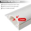 ZJMAMA PVC Cable Raceway, Weatherproof Cord Cover Protection Trunking White, Self-Adhesive Wire Hider Channel for Ceiling, Corner, Floor (Size : 23 x 9mm) view 2