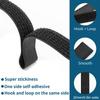 26Ft x 0.8In Adjustable Cable Straps with 30 Buckles, Free Cut Length, Black Reusable Nylon Fastening Cable Ties,Hook and Loop Securing Strap for Cable Tidy Organizer or Storage view 3